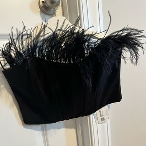 Zara feather bustier